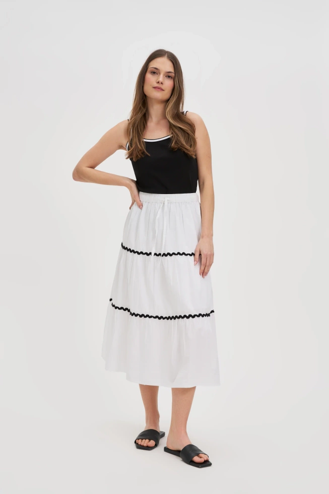 WOMEN'S SKIRT L-SC-4617 WHITE-set