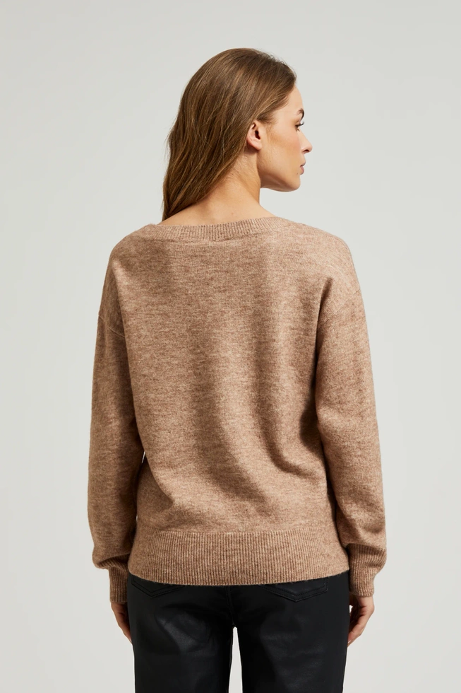 WOMEN'S SWEATER Z-SW-4513 L.BROWN MEL