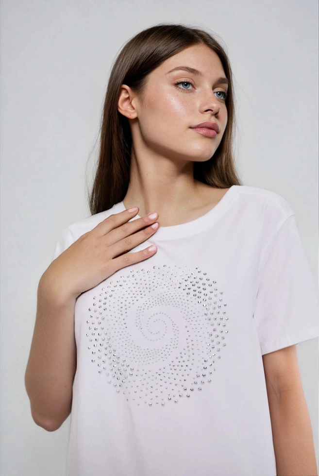 WOMEN'S TSHIRT L-TS-4921 WHITE