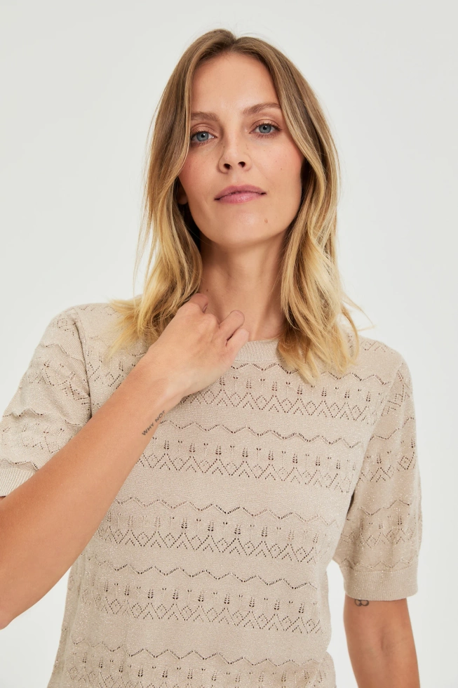 WOMEN'S SWEATER L-SW-4912 L.BEIGE