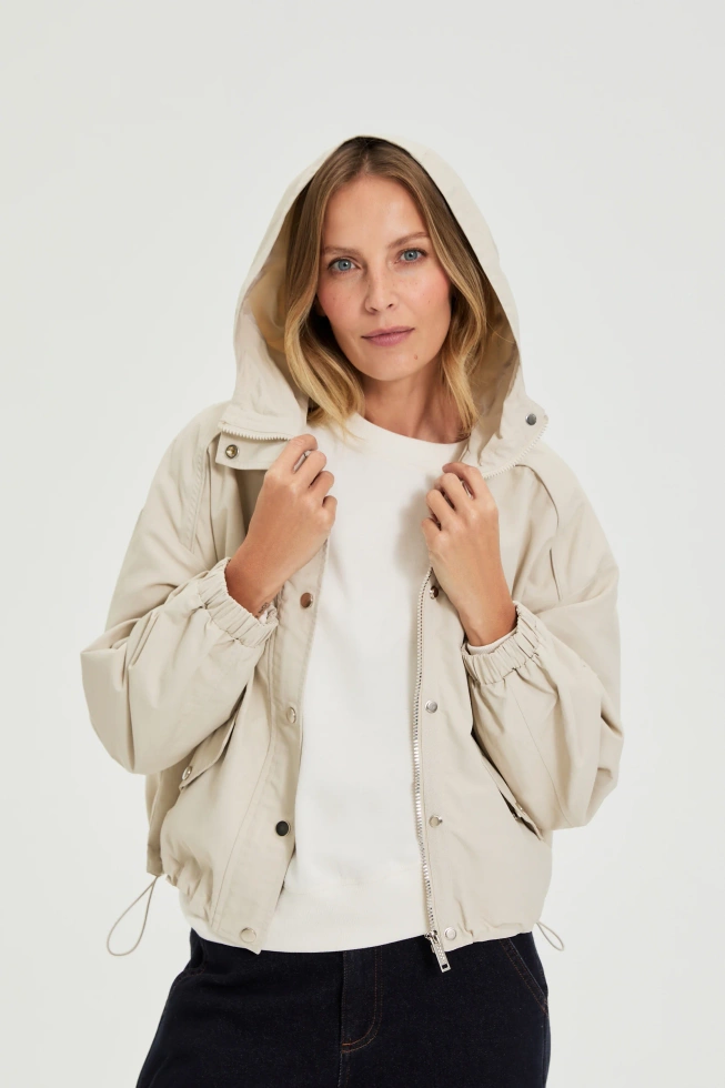 WOMEN'S JACKETS L-KU-4911 L.BEIGE