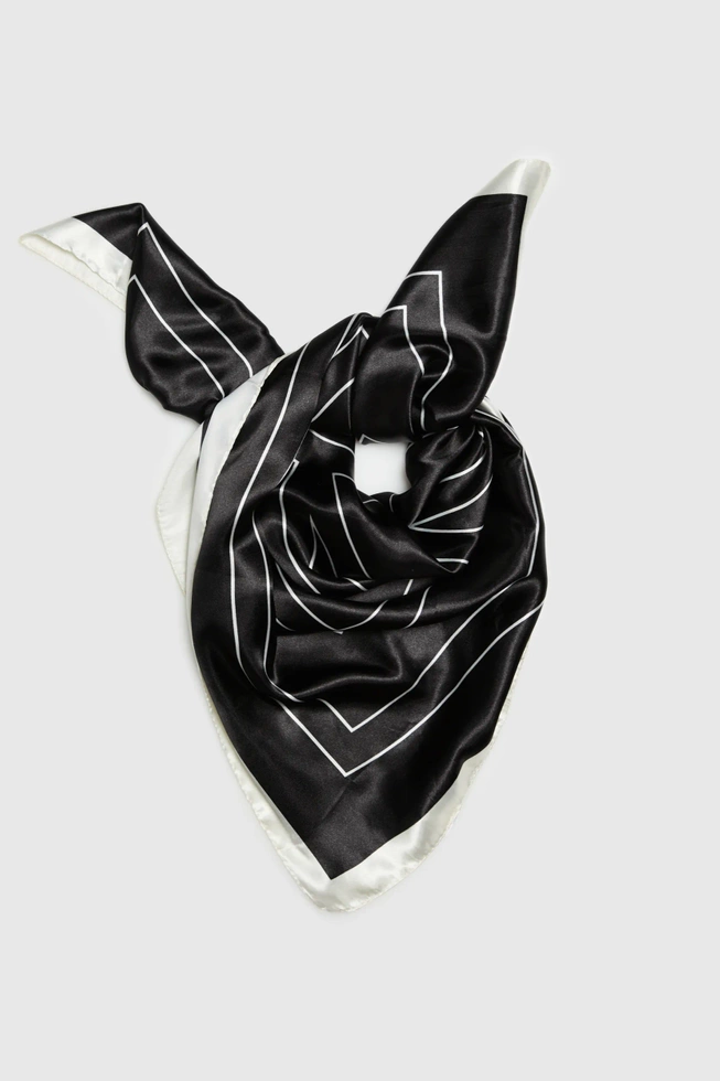 WOMEN'S SCARF L-SZ-4602 BLACK-set