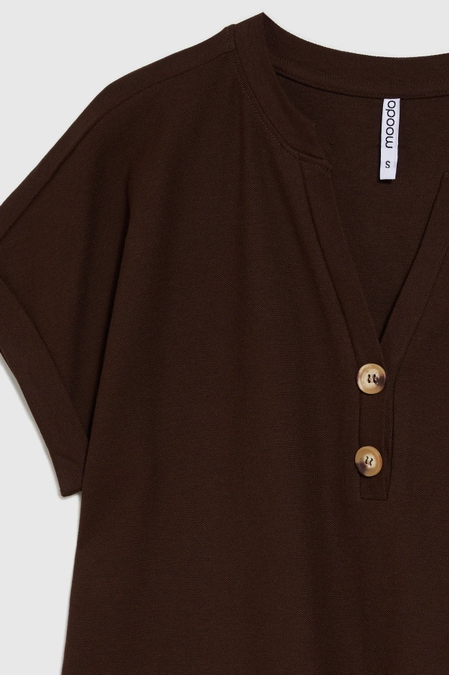 WOMEN'S TSHIRT L-TS-4700 D.BROWN
