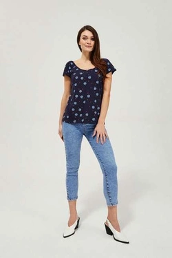 Jeansy skinny 7/8 L-JE-3421 BLUE