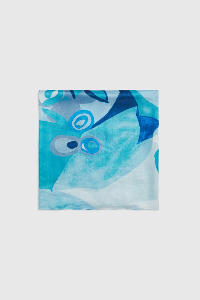 WOMEN'S SCARF L-SZ-4621 BLUE