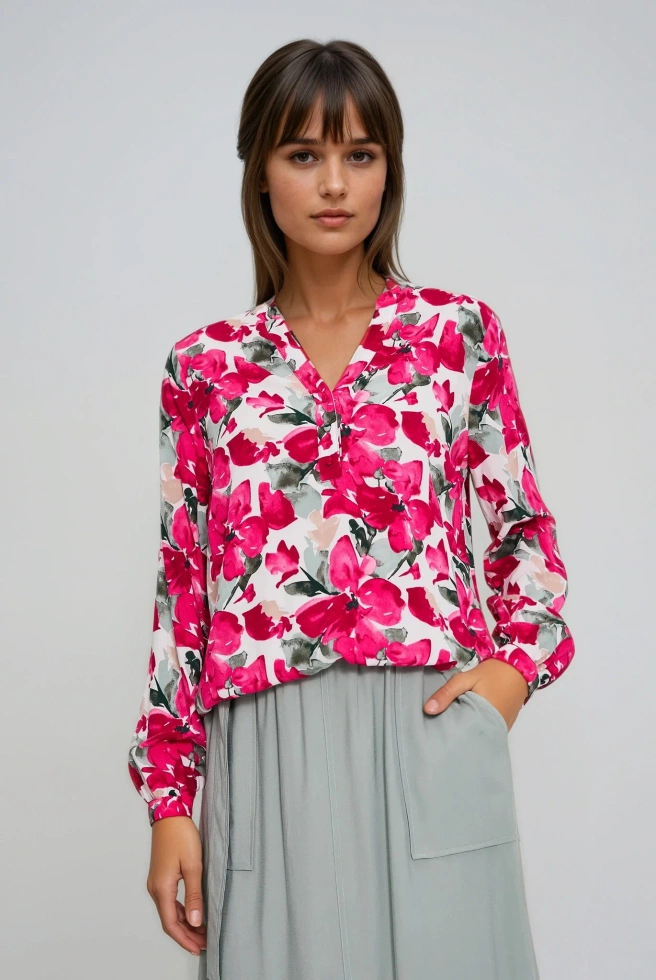 WOMEN'S SHIRT L-KO-4906 FUCHSIA