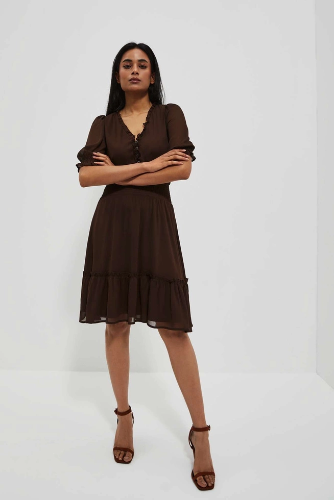 LADIES DRESS L-SU-4023 D.OAK