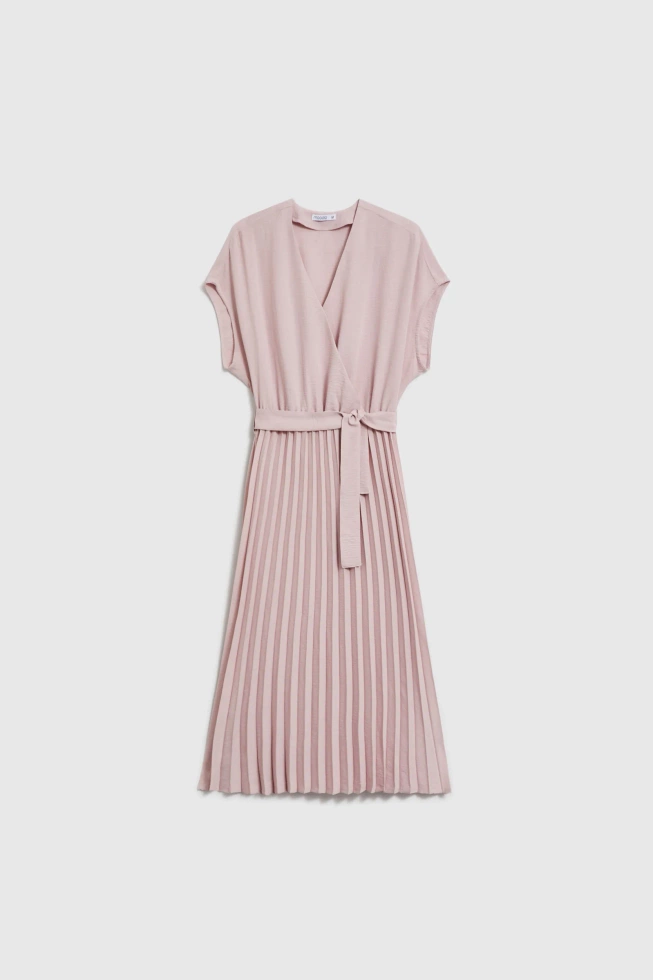 WOMEN'S DRESS L-SU-4912 DUSTY PINK-set