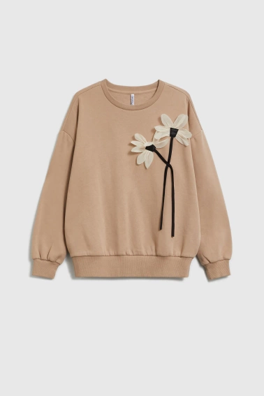 WOMEN'S SWEATSHIRT L-BL-4919 COFFEE