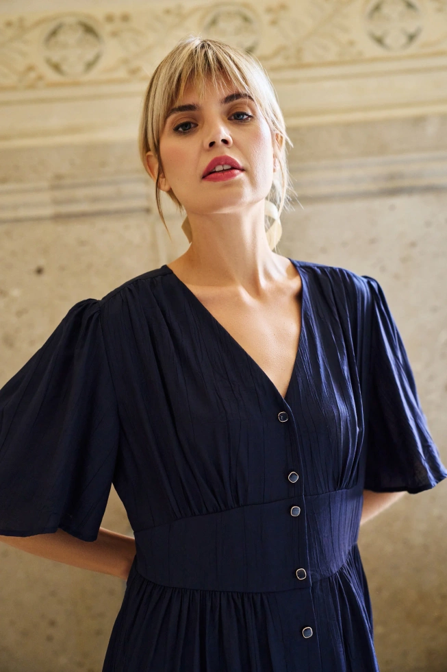 WOMEN'S DRESS L-SU-4639 NAVY