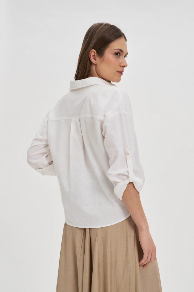 WOMEN'S SHIRT L-KO-4664 WHITE