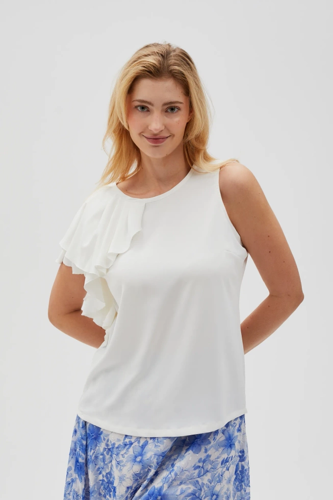 KOSZULA DAMSKA L-KO-4632 OFF WHITE
