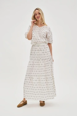 SPÓDNICA DAMSKA L-SC-4618 OFF WHITE