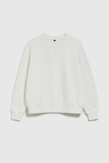 WOMEN'S SWEATSHIRT L-BL-4612 OFF WHITE