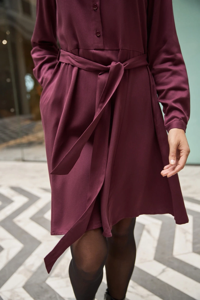 WOMEN'S DRESS Z-SU-4830 BURGUNDY-set