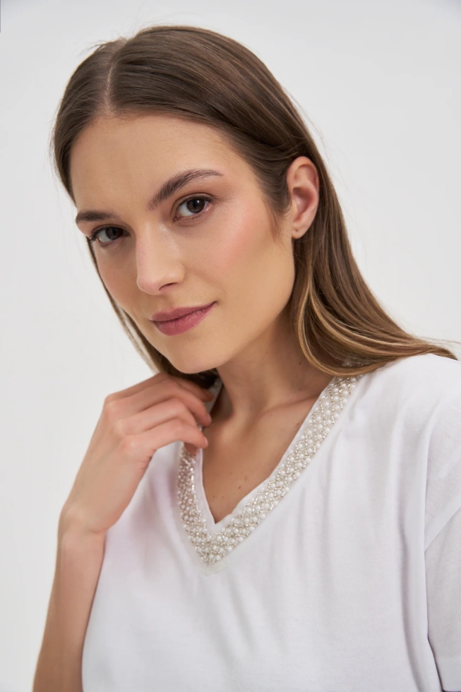 WOMEN'S TSHIRT L-TS-4649 WHITE-set