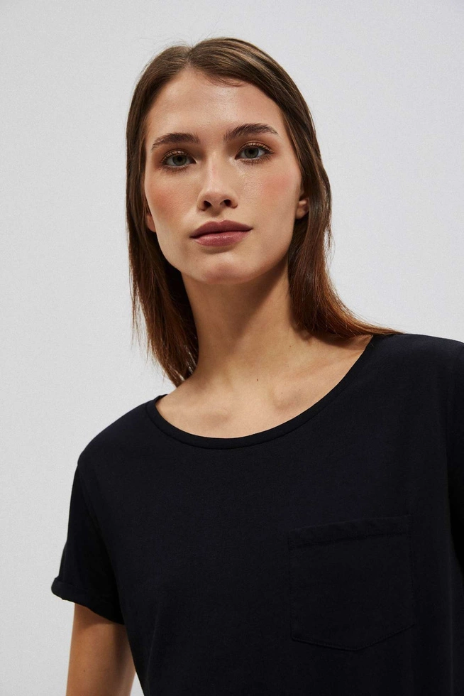 LADIES TSHIRT L-TS-4050 BLACK