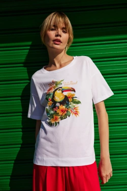 WOMEN'S T-SHIRT L-TS-4740 WHITE-set