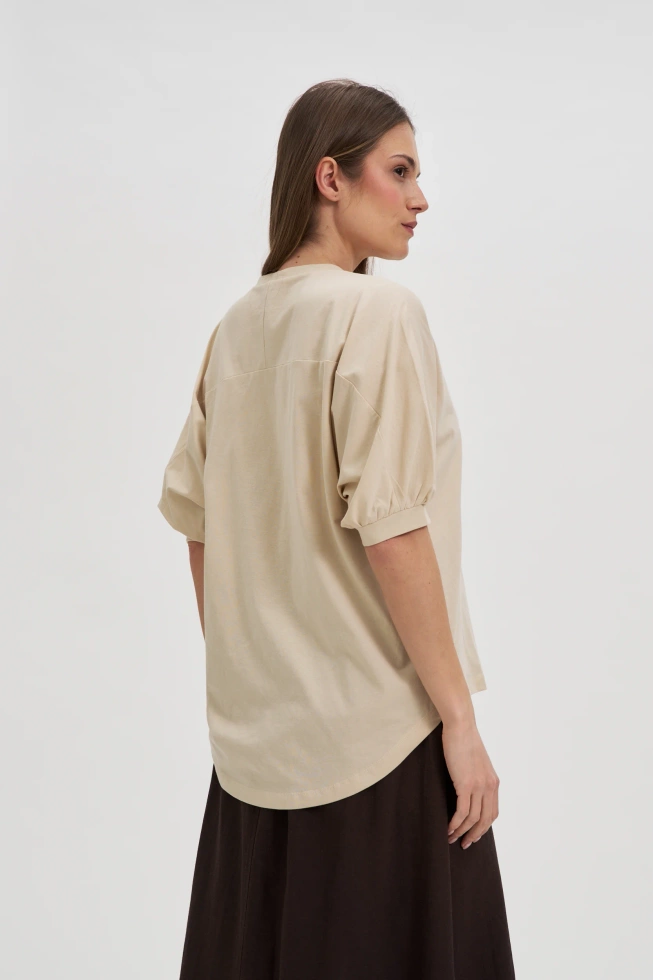 WOMEN'S TSHIRT L-TS-4658 L.BEIGE-set