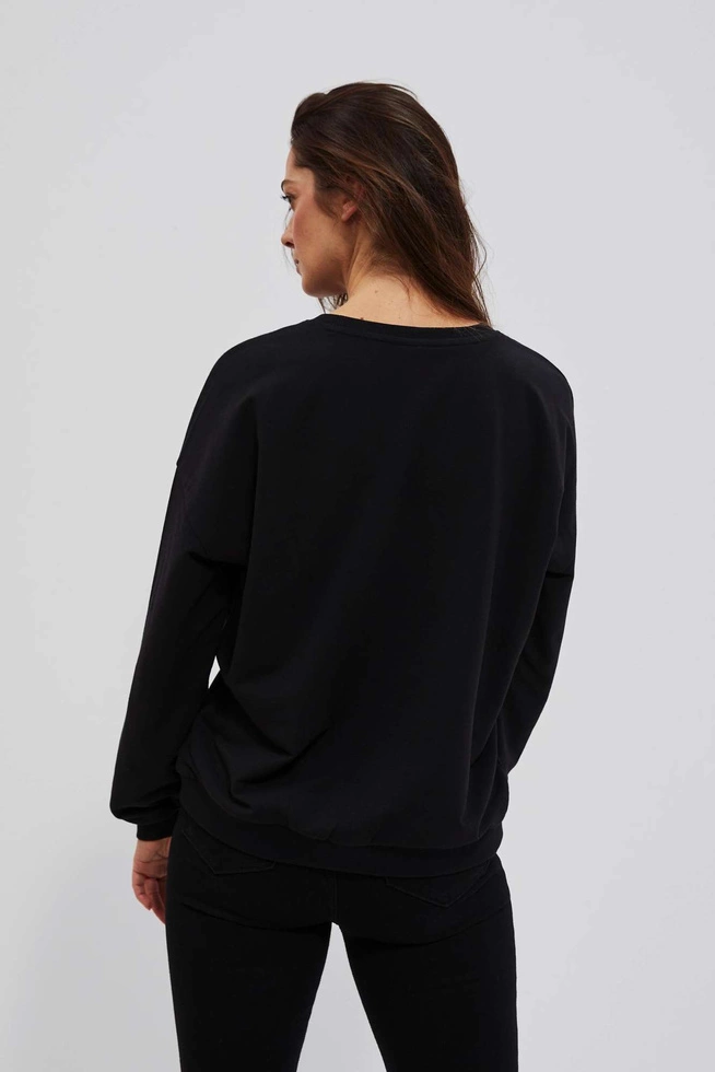 LADIES SWEATSHIRT L-BL-4007 BLACK