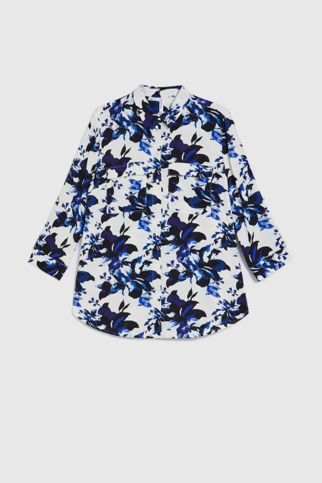 WOMEN'S SHIRT L-KO-4910 NAVY