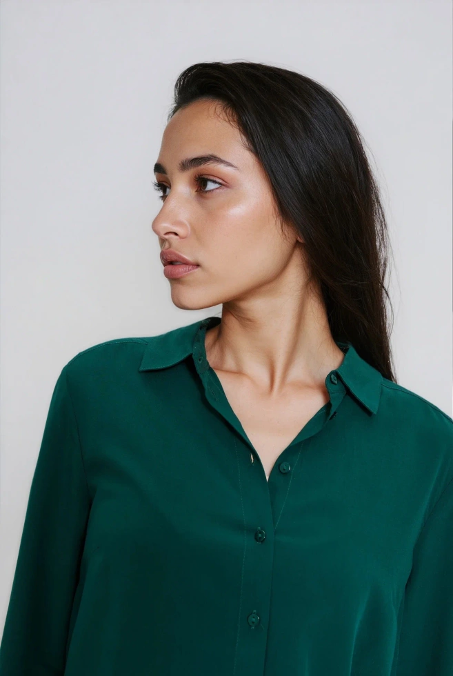 WOMEN'S SHIRT Z-KO-4822 D.GREEN