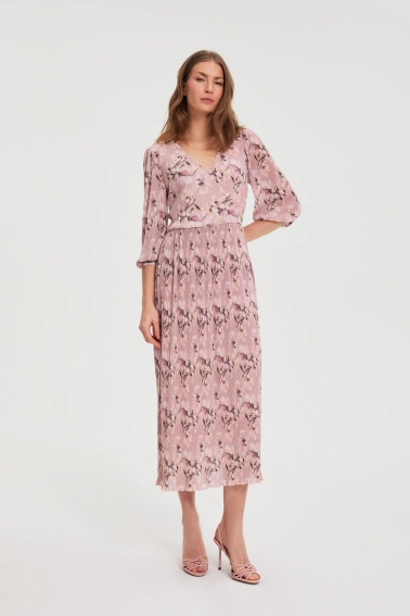 WOMEN'S DRESS L-SU-4922 DUSTY PINK