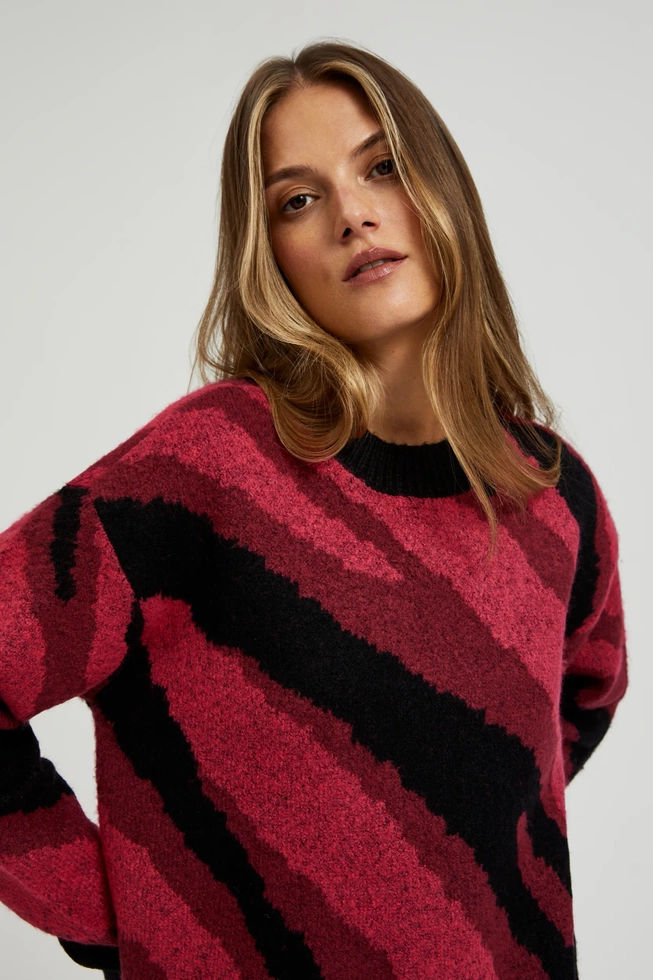 WOMEN'S SWEATER Z-SW-4555 D.RED