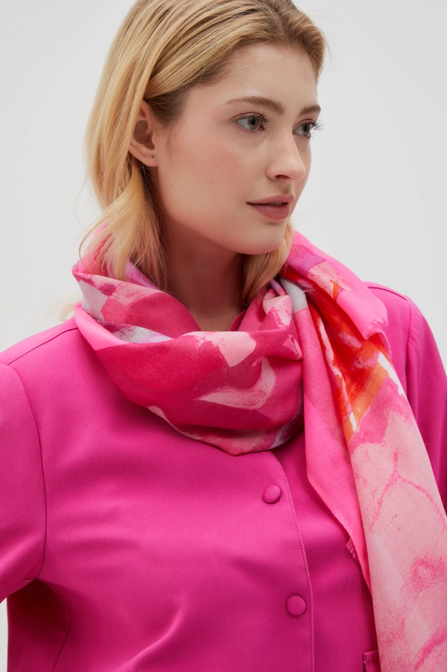 WOMEN'S SCARF L-SZ-4603 PINK-set