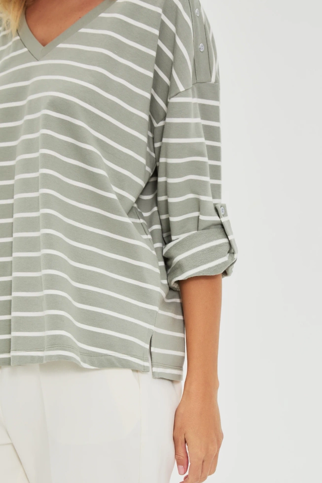 WOMEN'S SWEATSHIRT L-BL-4910 OLIVE