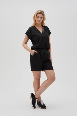 WOMEN'S SHORTS L-SH-4604 BLACK