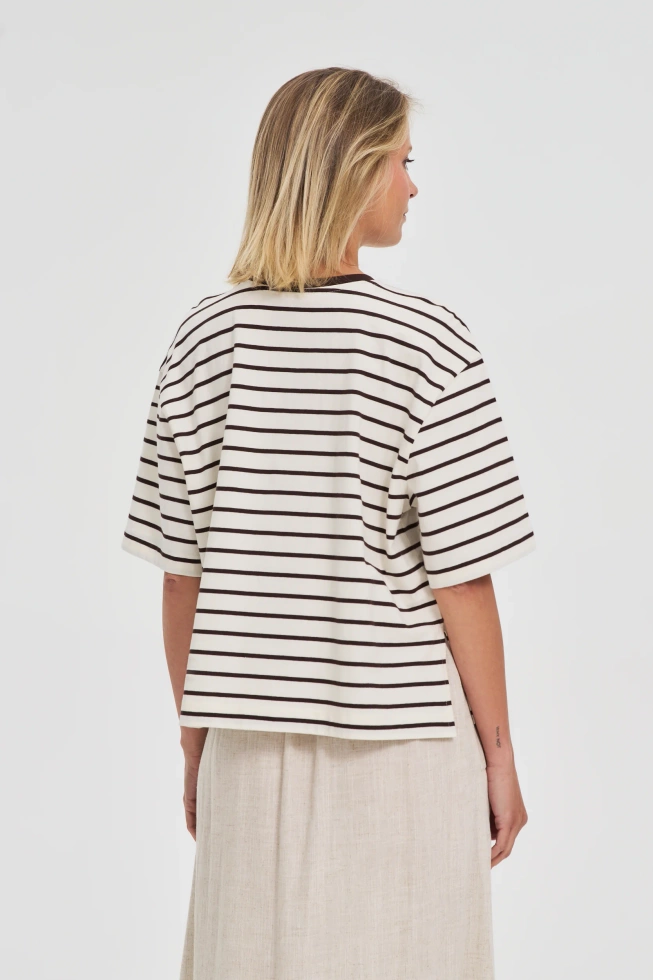 WOMEN'S TSHIRT L-TS-4719 BROWN