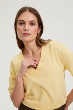 WOMEN'S TSHIRT L-TS-4950 L.YELLOW