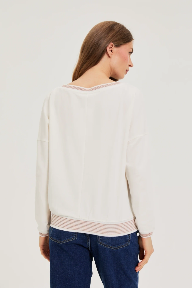 WOMEN'S SWEATSHIRT Z-BL-4802 OFF WHITE
