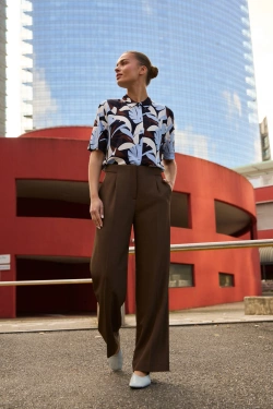 WOMEN'S PANTS L-SP-4906 BROWN