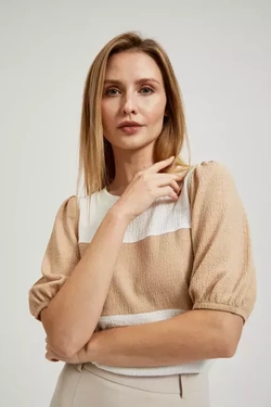 BLUZKA DAMSKA L-TS-4309 BEIGE