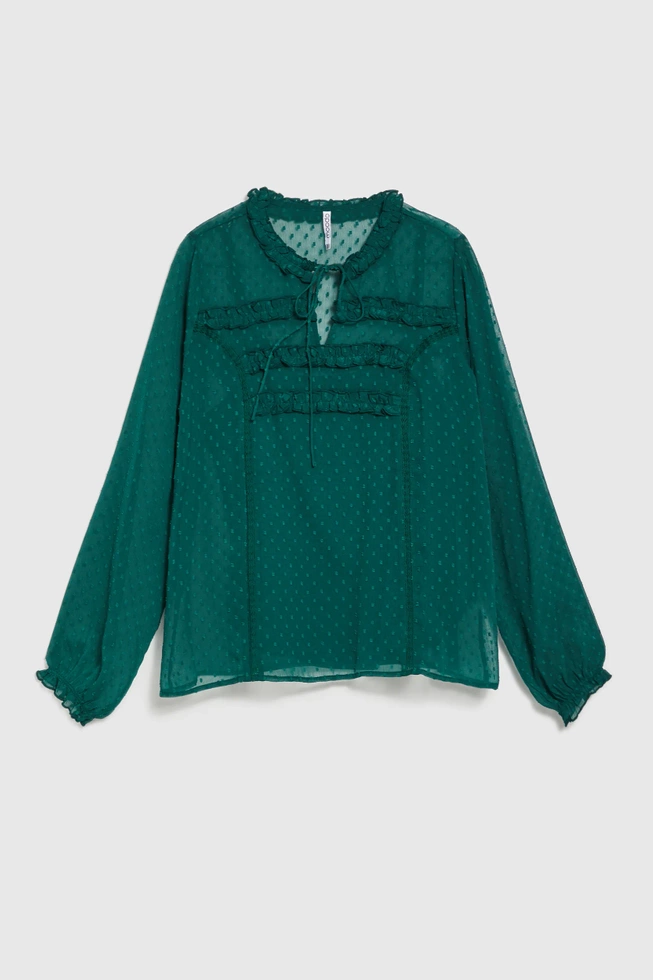 WOMEN'S SHIRT Z-KO-4546 D.GREEN