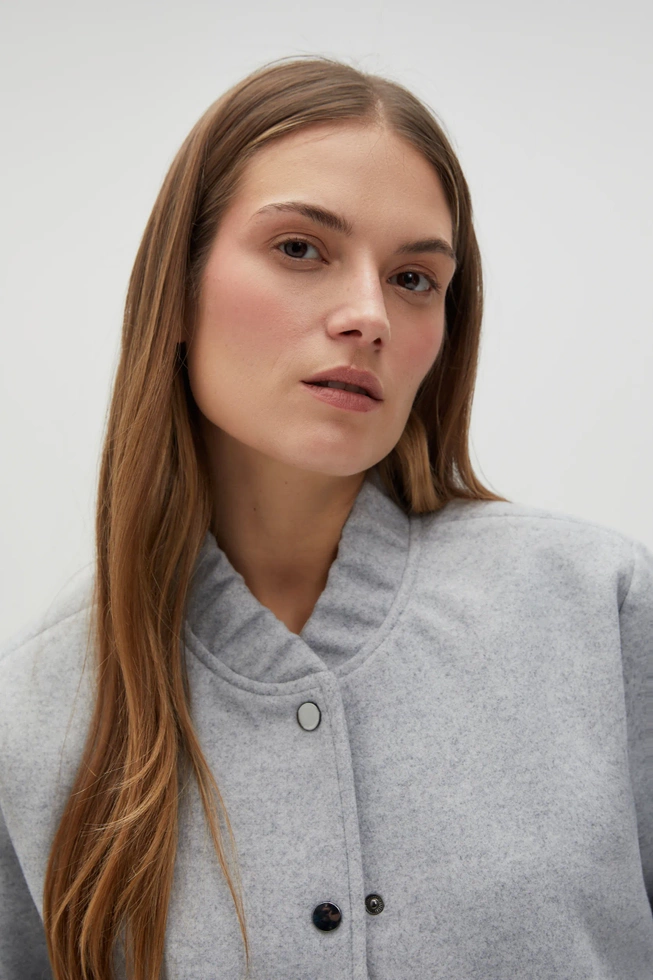 WOMEN'S JACKETS L-KU-4616 GREY MEL
