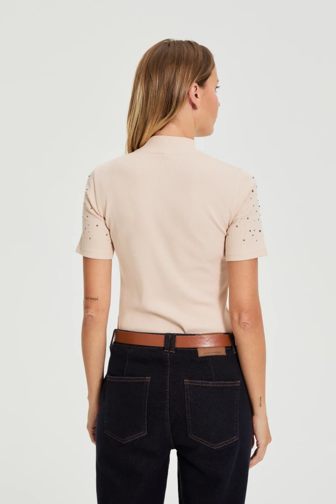 WOMEN'S TSHIRT L-TS-4902 L.BEIGE-set