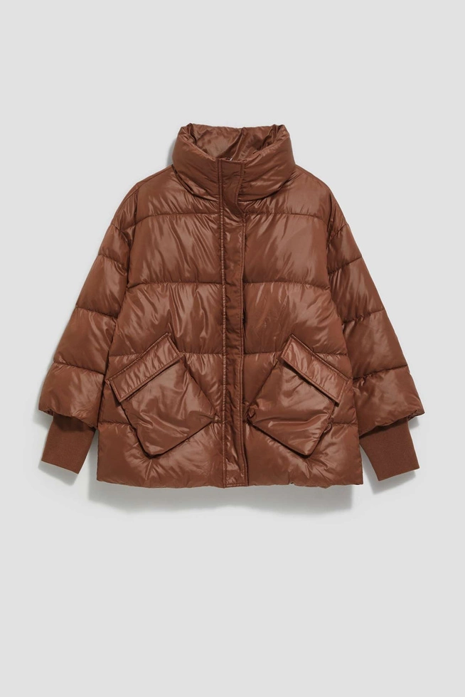 Quilted jacket with a collar