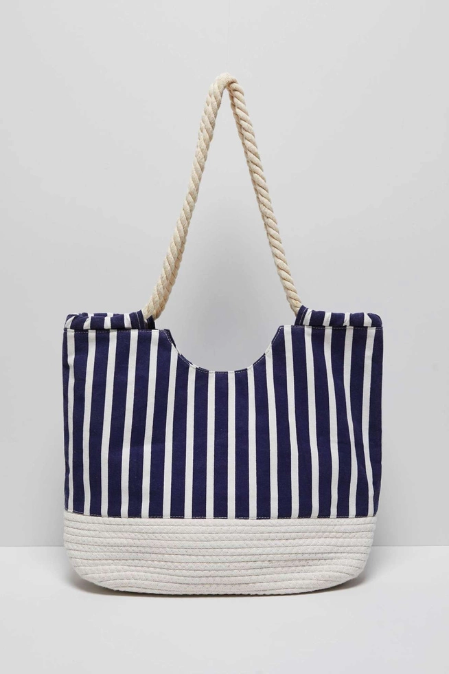 Materiałowa torba na plażę L-TO-3719 NAVY