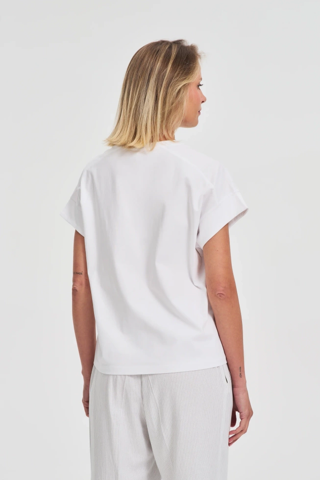 WOMEN'S T-SHIRT L-TS-4744 WHITE