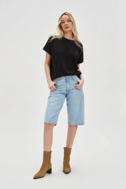 WOMEN'S SHORTS L-SH-4601 L.BLUE