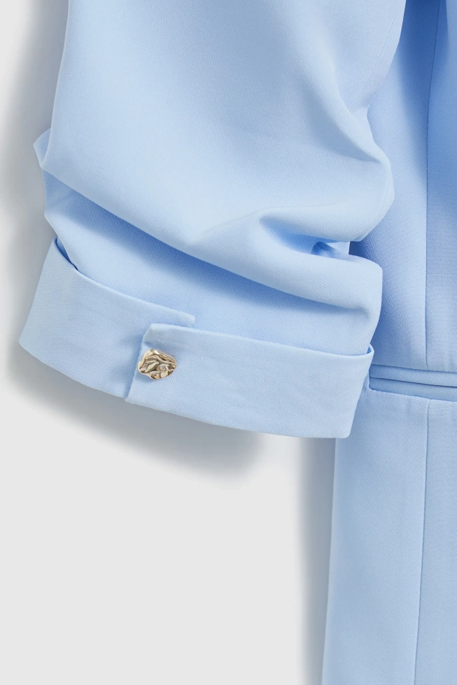 WOMEN'S BLAZER L-MR-4923 L.BLUE