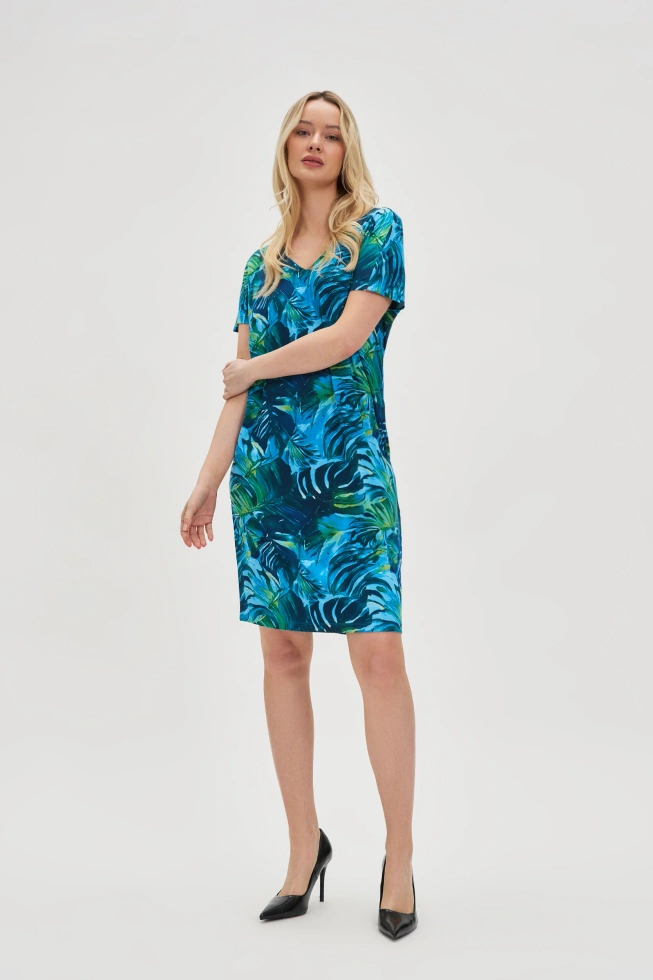 WOMEN'S DRESS L-SU-4644 BLUE-set