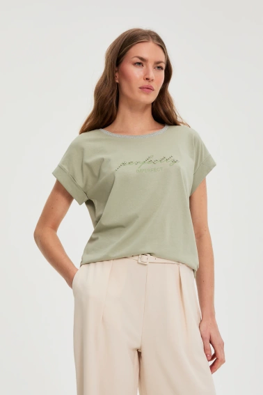 WOMEN'S TSHIRT L-TS-4918 OLIVE