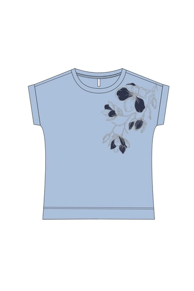 WOMEN'S TSHIRT L-TS-4940 L.BLUE-set