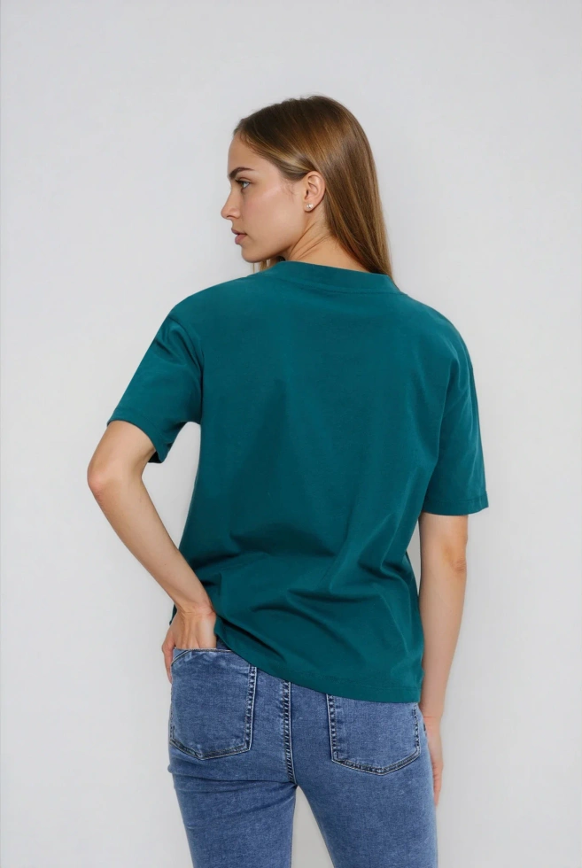 WOMEN'S TSHIRT L-TS-4950 D.GREEN