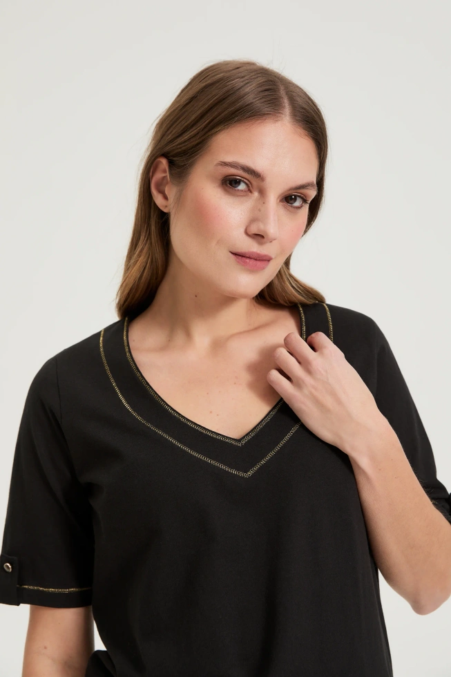 KOSZULKA DAMSKA L-TS-4932 BLACK