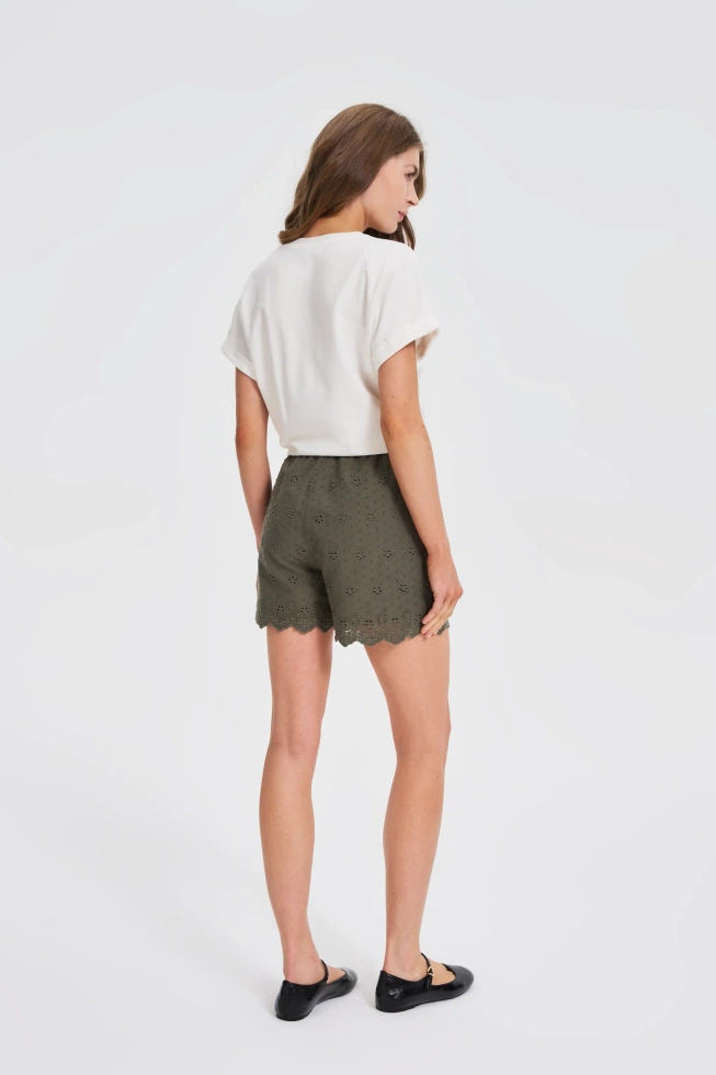 WOMEN'S SHORTS L-SH-4618 OLIVE